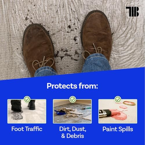 TapeManBlue Carpet Protection Film, 48 inch x 500 Foot roll, Self Adhesive - Image 3