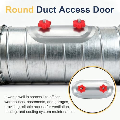 PATIKIL 5" Round Duct Access Door, Duct Maintenance Access Door Galvanized - Image 6