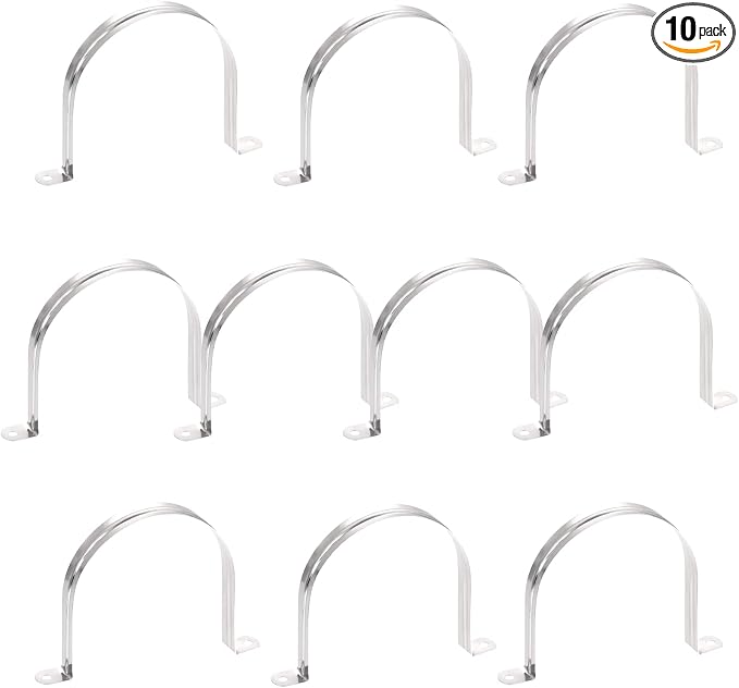 AKIHISA Pipe Clamps, 304 Stainless Steel 2 Hole Pipe Bracket, ID 6Inch by AKIHISA