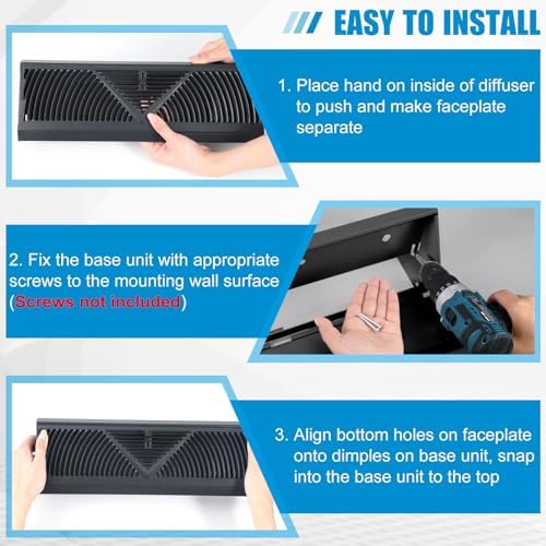 Yaocom 2 Pack Baseboard Register Vent 24 Inch Air Vent Covers - Image 4