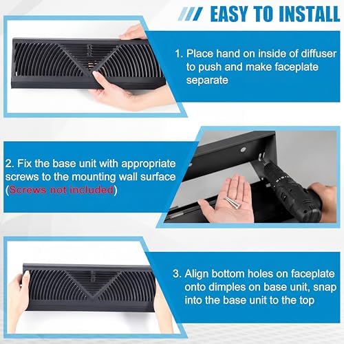 Yaocom 10 Pack Baseboard Register Vent 24 Inch Air Vent Covers - Image 4