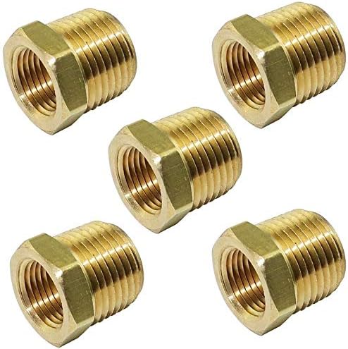 3/4" NPT Male x 1/4" NPT Female Brass Bushing Reducer Reducing Pipe Adapter by TLTOOLEGIN