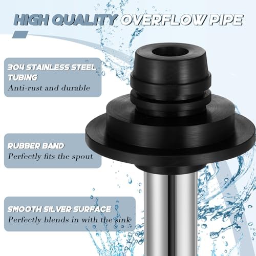 Tandefio 4 Pcs Stainless Steel Sink Overflow Pipe Stopper - Image 3