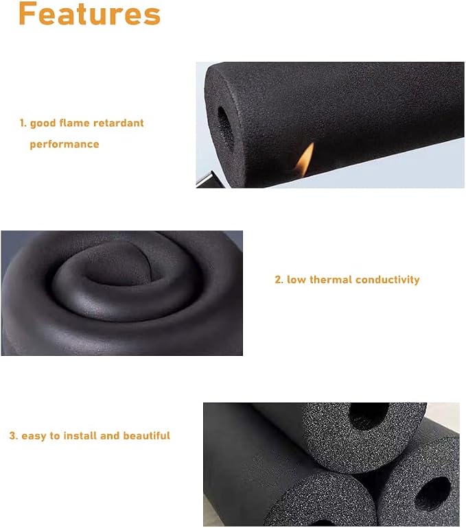 2 Pieces 1" I.D. Pipe Insulation Foam Tube, Guitar Stands, Exercise Machine - Image 3