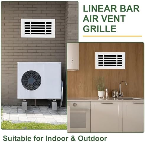 PATIKIL 16x6 Inch Linear Bar Air Vent Grille, Sidewall HVAC Air Supply and - Image 6