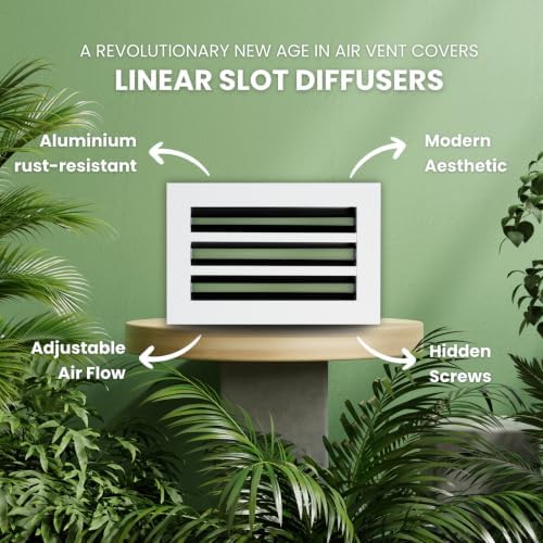 Modern Air Vent Cover 12x8 – Slim Design Aluminum Linear Slot Diffuser - Image 3