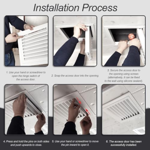 Dark Khaki Air Return Grille, Aluminum Access Panel - Image 7