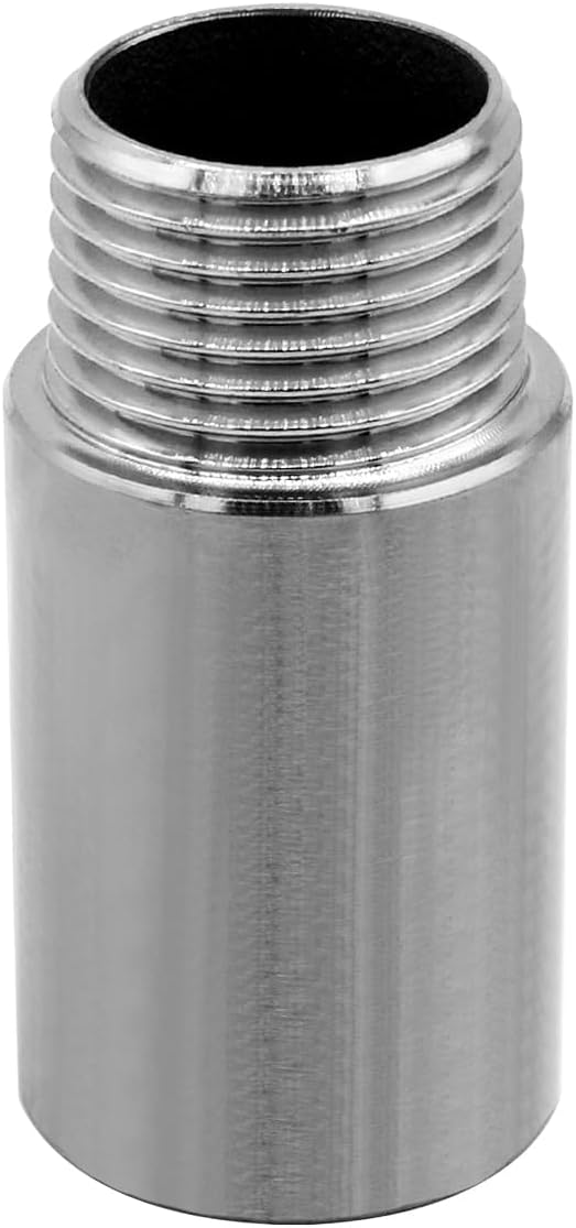 Stainless Steel Pipe Fitting 1/4" NPT Male x 1/4" NPT Female Thread Nipple Cast - Image 2