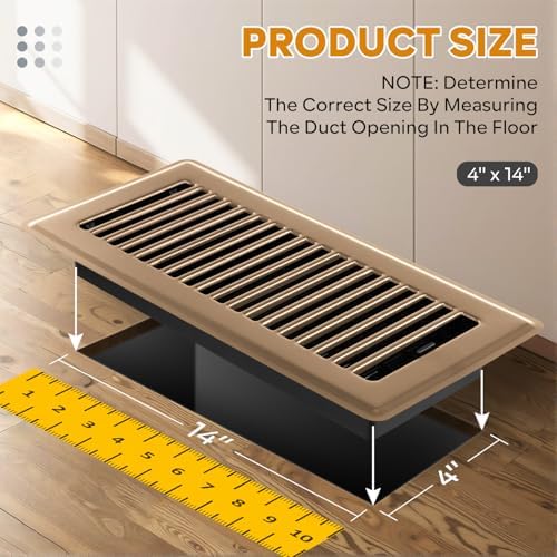 4x14 Floor Register, Floor Vent Covers, Heavy Duty Steel Walkable Floor Vent - Image 2