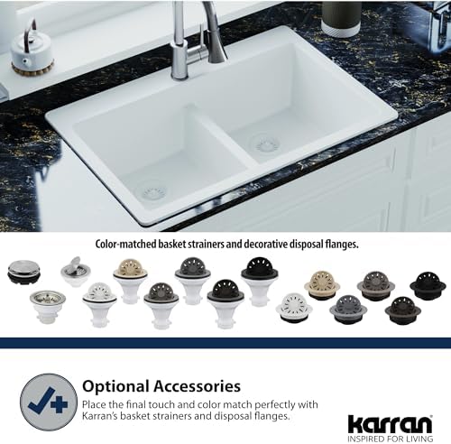Karran QDFGR Decorative Disposal Flange in Grey, Fits 3.5 Inc Standard Sink - Image 2