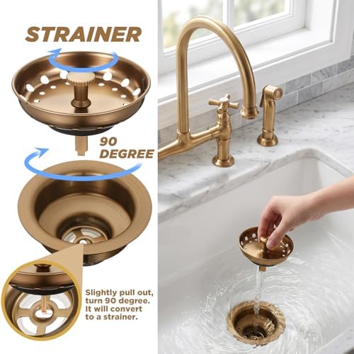 Norme 5 Pcs 3-1/2" Kitchen Sink Drain - Image 3