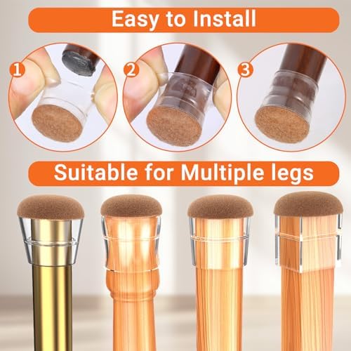 Chair Leg Floor Protectors for Hardwood Floors Extra Small 24pcs - Image 5