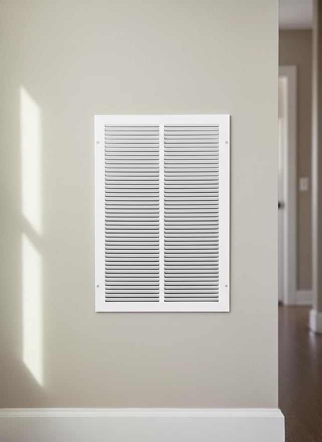 12x24 Air Return Vent Cover, Solid Steel White, 8 Pack - Image 3