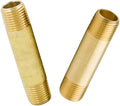 Brass Pipe Fitting, Long Nipple, 1/2" NPT Male x 1/2" NPT Male by Legines