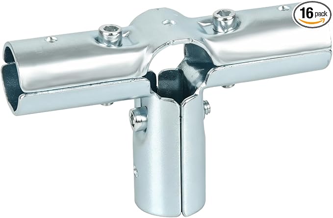 4 Way T Pipe Clamp Connector Tee Fittings by Unknown