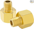 Hooshing 2PCS Brass Pipe Fitting 1/8" NPT Male to 1/4" NPT Female Reducer by Hooshing