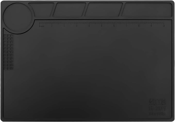 HTM-201 Black Silicone Repair Mat Heat Resistant Electronic Repair Mat - Image 2