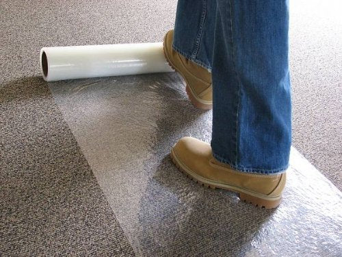 Plasticover - PCC240200 Carpet Protection Film, Temporary Adhesive Plastic - Image 2