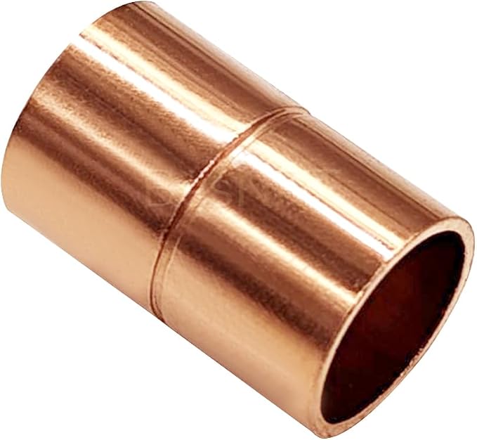 1 Pc 1-1/2 Inch Straight Copper Coupling Fittings, Pipe Solder Joint | C X C - Image 3