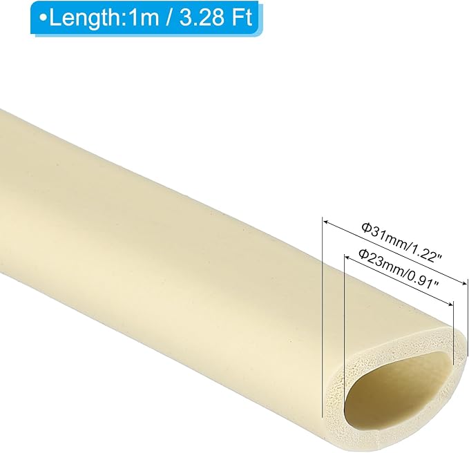 PATIKIL 23mm ID x 31mm OD x 1m Long Pipe Insulation Foam Tube, Pipe Cover Wrap - Image 2
