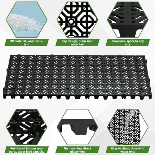 15 Pcs 15.7" x 15.7" Heavy Duty Ground Protection Mats, Interlocking Non-Slip - Image 3