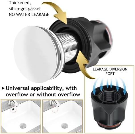 Bathroom Sink Drain Kit, with Flexible Expandable P-Trap Sink Drain Pipe - Image 3