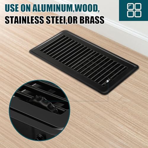 VOISEN Floor Register 4x10, 8 Pack Black Floor Vent Covers - Image 5
