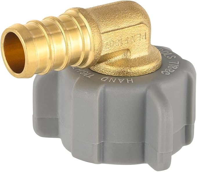 EFIELD 1/2 Inch Pex X 7/8 Inch Toilet Ballcock Swivel Elbow Adapter, Brass - Image 5