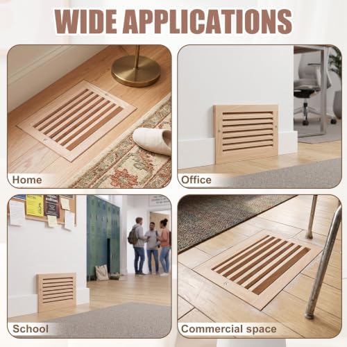 Weysat 1 Pcs 8 x 10 Inch Oak Hardwood Air Return Vent Cover - Image 6