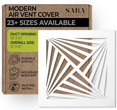 SABA Home Decor White Air Vent Cover by SABAHomeDecor