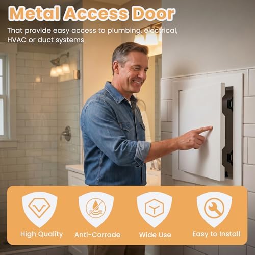 Access Panel for Drywall, 20 x 20 inch Wall Hole Cover Aluminum Alloy White - Image 3