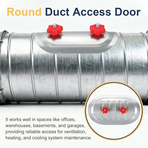 PATIKIL 2Pcs 8" Round Duct Access Door, Duct Maintenance Access Door Galvanized - Image 6