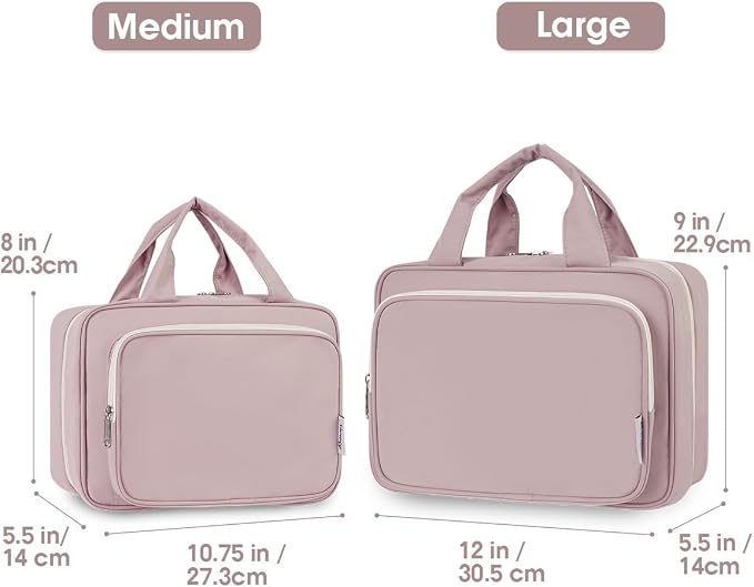 Narwey Travel Toiletry Bag for Women Large Hanging Makeup Bag Organizer - Image 2