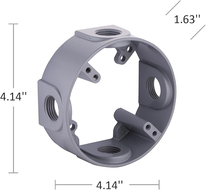 Hubbell-Bell 5363-0 Round Weatherproof Extension Adapter, 18.3 Cu-in, 4 in Dia - Image 5