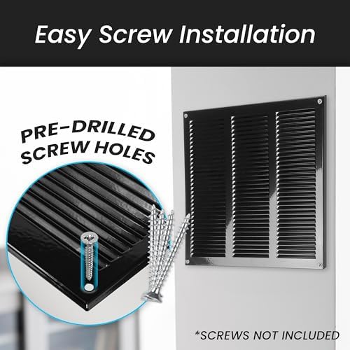 Repa Market 2-Pack 16x12 Inch Scratch Resistant Black Air Vent Cover - Image 5