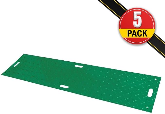 5 Pk 2' x 8' Green Ground Protection Mats - Image 2