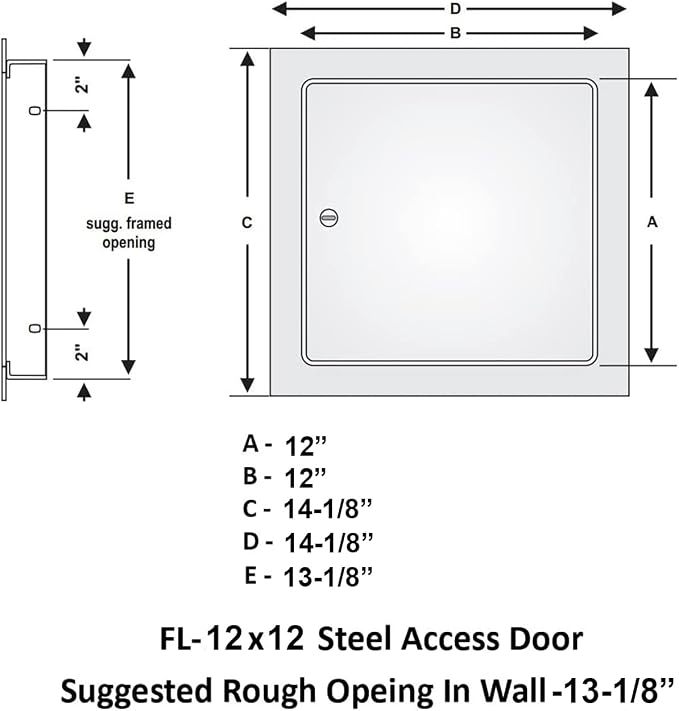 Premier Flush Access Panel, 1000 Series, Screwdriver Latch - Image 3