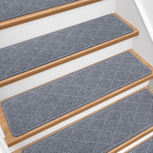 Stair Treads for Wooden Steps 10 PCS, Non Slip Stair Rugs Grey by Unknown