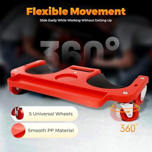 Rolling Knee Pad with Tool Tray, Heavy Duty 220lb Capacity Kneeling Mat - Image 3