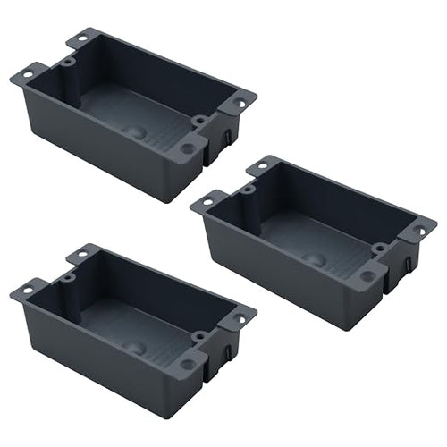 1 Gang PVC Old Work Shallow Outlet Box ETL Listed 3 Pack | ETL Listed 8 cu in by YQSIYU