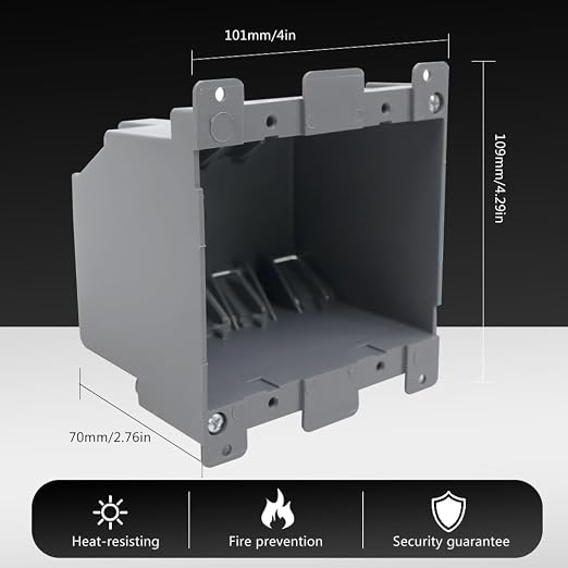 MAKERELE Double Gang Old Work Switch/Receptacle Box, 26 cu.Inch | Cut In Outlet - Image 2