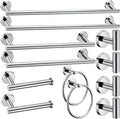 12 Pieces Polished Chrome Bathroom Hardware Accessories Set Hand Towel Ring by Meetuniquestylesandneeds