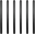 6 Pack 1/2" × 14" Pre-Cut Black Metal Pipe, Industrial Steel Fits Standard Half by GeilSpace