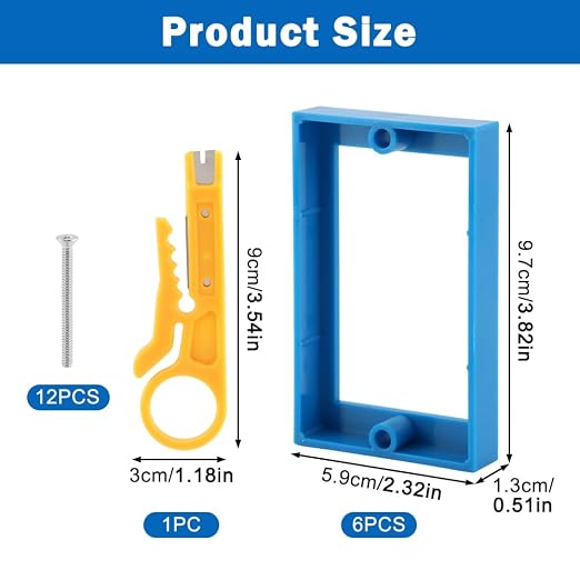 6pcs 1/2" Single Gang Outlet Box Extenders - Image 2