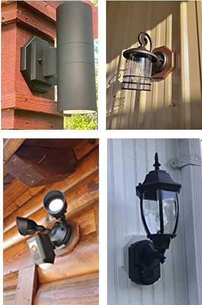 iMBAPrice IMBA-8161-BK Vertical Siding Lamp Octagon Mounting Kit - Image 4