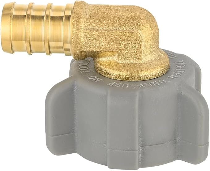 EFIELD 1/2 Inch Pex X 7/8 Inch Toilet Ballcock Swivel Elbow Adapter, Brass - Image 3