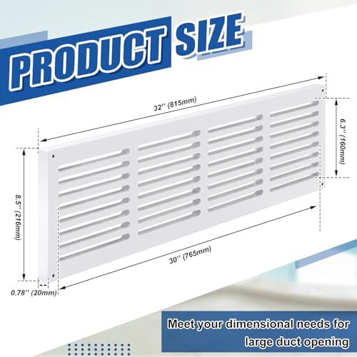 Colingmill 1 Pcs 32 x 8.5" Return Air Vent Cover - Image 2