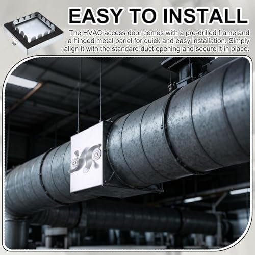 PATIKIL Galvanized Steel Access Panel, 10x10 Inch Insulated HVAC Duct Access - Image 4