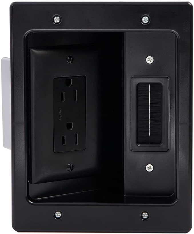 Legrand - On-Q in-Wall TV Cable Management Kit, Recessed Power & Low Voltage by Legrand-On-Q
