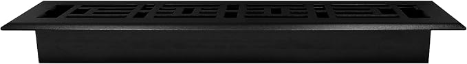 Decor Grates AJH212-BLK Oriental Floor Register, 2x12 Inches, Textured Black - Image 3